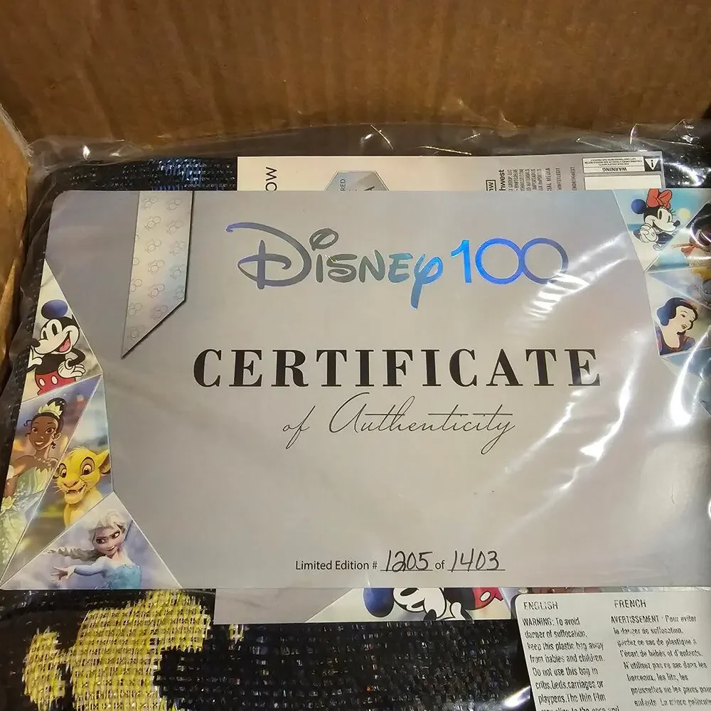 Disney 100th Anniversary Woven Collectors Throw- Rare Numbered New‎